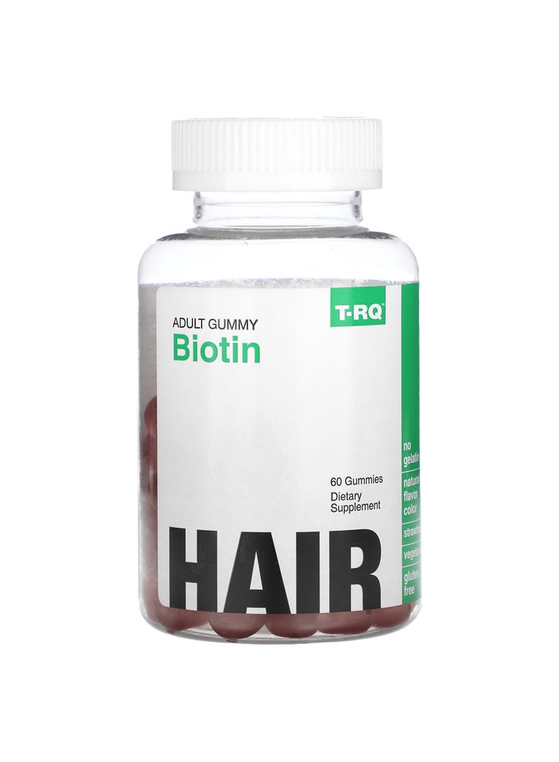 Adult Gummy, Biotin, Strawberry, 60 Gummies